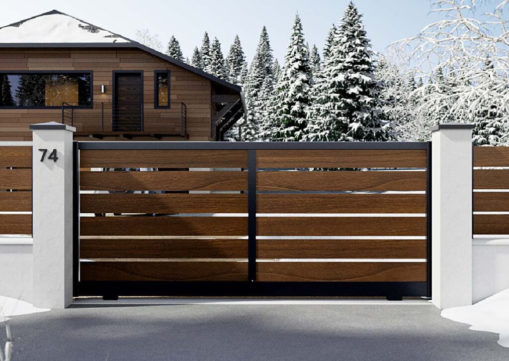 Portail coulissant et battant